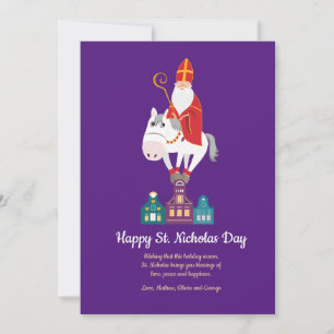 Happy St. Nicholas Day Greeting Holiday Card
