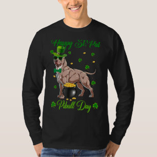 Happy St Pat Pibull Day Dog St Patrick's Day T-Shirt