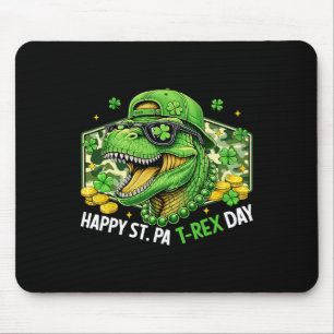 Happy St Pat-rex Day Dinosaur Camo St Patricks Day Mouse Pad