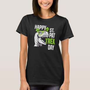 Happy St Pat Rex Day Funny Toddler Kids Dino Saint T-Shirt