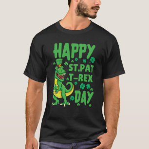Happy St Pat Rex Day Kids St Patricks Day Dinosaur T-Shirt