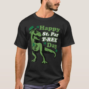 Happy St Pat Rex Day Saint Patrick's Dinosaur Boys T-Shirt