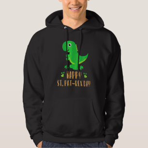 Happy St Pat Rex Day T Rex Dinosaur Patricks Day L Hoodie