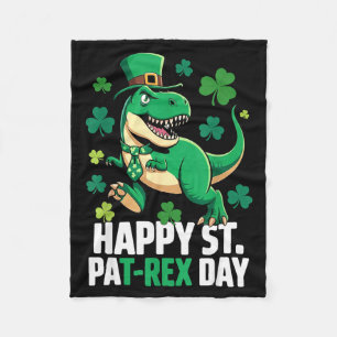 Happy st pat-rex dinosaur saint patrick's day for fleece blanket