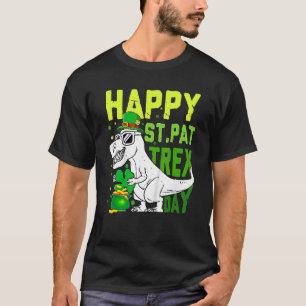 Happy St PaT Rex Dinosaur Saint Patrick's Day For T-Shirt