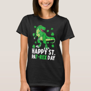 Happy St PaT Rex Dinosaur Saint Patrick's Day For T-Shirt