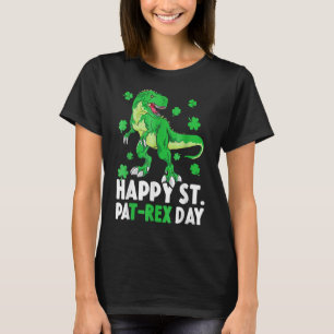 Happy St PaT Rex Dinosaur Saint Patrick's Day For T-Shirt