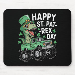 Happy St Pat-rex Patricks Day Dinosaur Monster Tru Mouse Pad