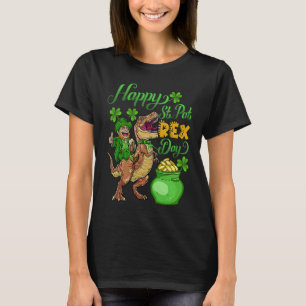 Happy St Pat Rex Saint Patrick's Day Dinosaur  Kid T-Shirt