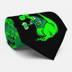 Happy St. PaT-Rex Saint Patrick's Day Dinosaur Tie