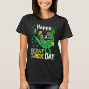 Happy St Pat Rex Saint Patrick's Day Leprechaun Di T-Shirt