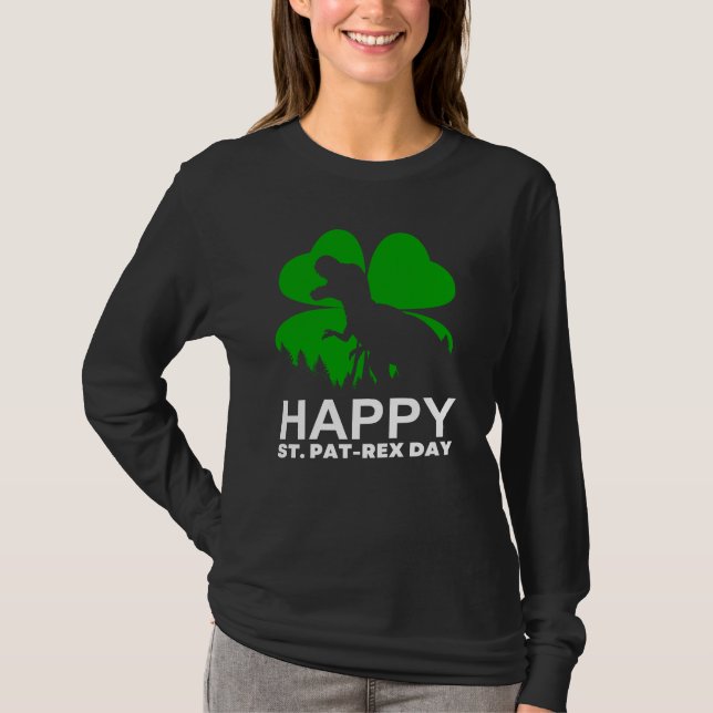 Happy St Pat Rex T-Shirt (Front)