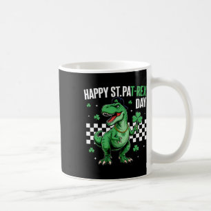 Happy St Pat T-rex Day Boys Kids Dinosaur St Patri Coffee Mug