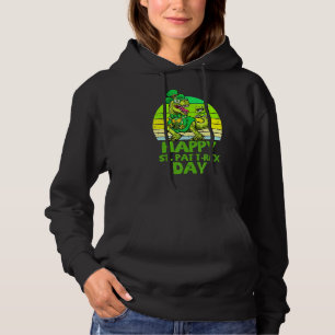 Happy St Pat T Rex Day Dinosaur Boys Kids St Patri Hoodie