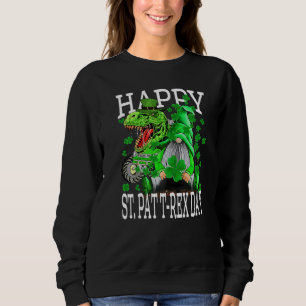 Happy St Pat T Rex Day Dinosaur Gnomes St Patrick' Sweatshirt