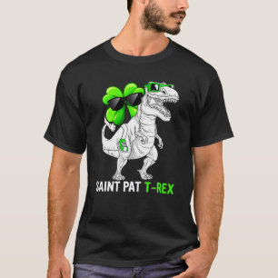 Happy St Pat T Rex Saint Patrick's Day Dinosaur Bo T-Shirt