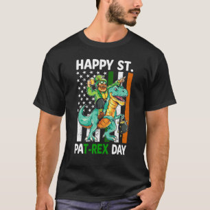 Happy St Pat Trex Day Dino St Patricks Day Toddler T-Shirt
