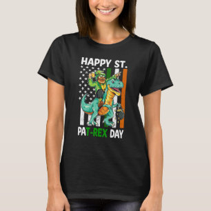 Happy St Pat Trex Day Dino St Patricks Day Toddler T-Shirt