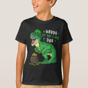 Happy St Pat Trex Day Dino St Patricks Day Toddler T-Shirt