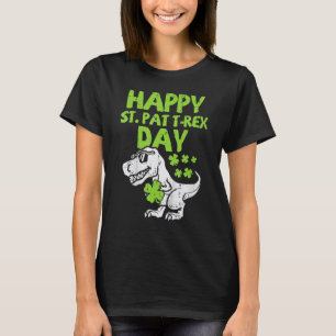 Happy St Pat Trex Day Dino St Patricks Day Toddler T-Shirt