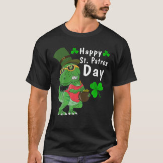 Happy St Pat Trex Day Dino St Patricks Day Toddler T-Shirt