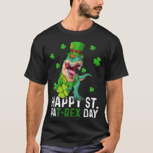 Happy St Pat Trex Day Dinosaur St Patricks Day Tod T-Shirt