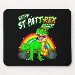 Happy St Pat Trex Day St Patricks Day Cute Dinosau Mouse Pad