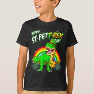 Happy St Pat Trex Day St Patricks Day Cute Dinosau T-Shirt
