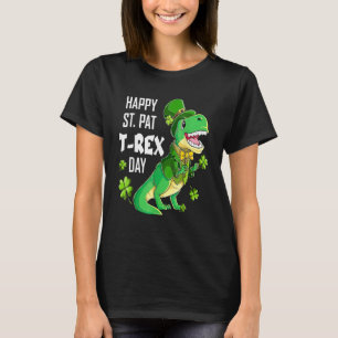 Happy St Pat Trex Day St Patricks Day Dinosaur Luc T-Shirt