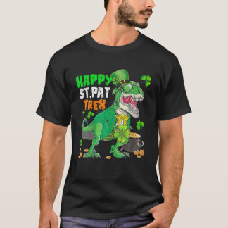 Happy St Pat-Trex Dinosaur Saint Patrick Day Boys T-Shirt