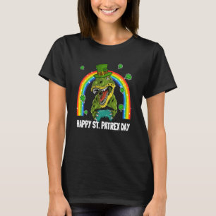 Happy St Patrex Day Dinosaur Leprechaun Hat Video  T-Shirt