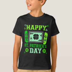 Happy St Patrick Day Lucky Gamer Paddys Gaming Boy T-Shirt