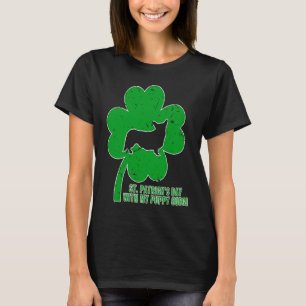 Happy St Patrick Day Shamrock Puppy Corgi 17 March T-Shirt