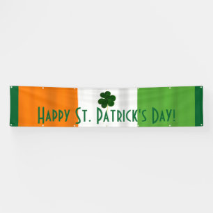 Happy St. Patrick Irish Colours Shamrock Banner