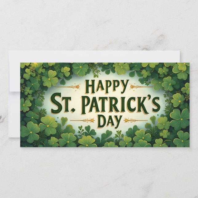 Happy St. Patrick’s Day Clover Art (Front)
