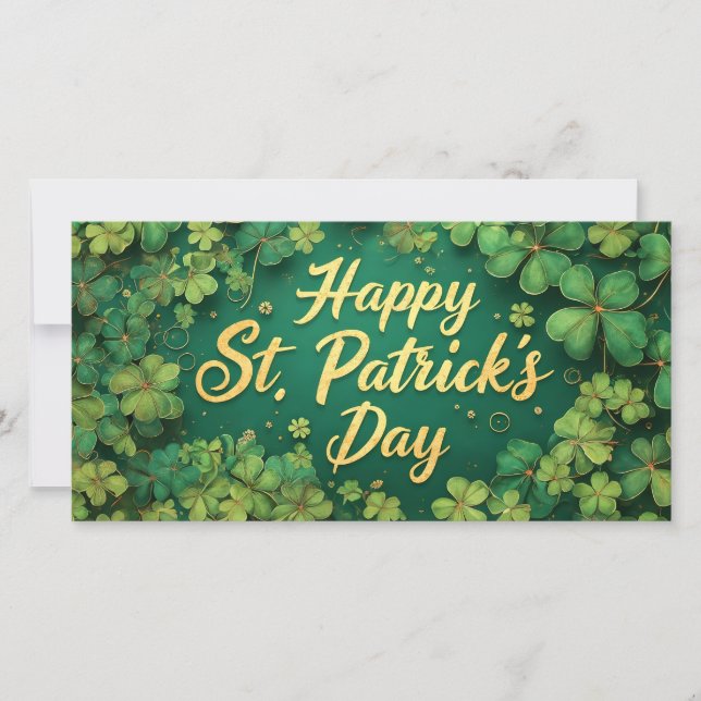 Happy St. Patrick’s Day Clover Design (Front)