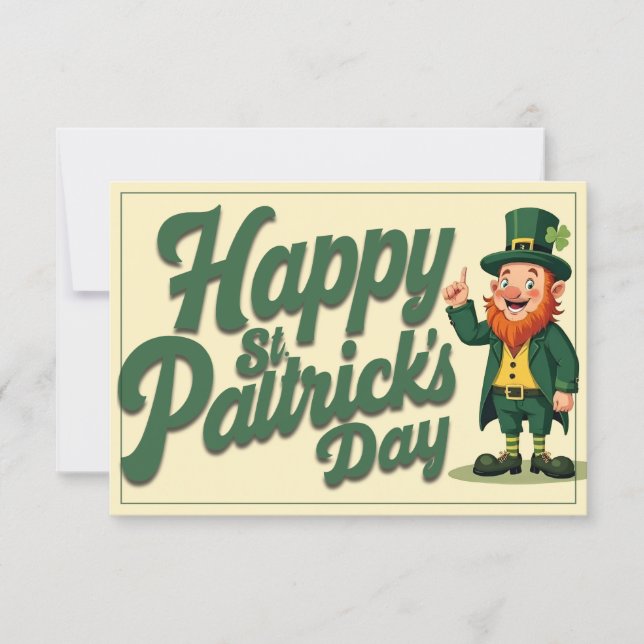 Happy St. Patrick’s Day Cute Leprechaun (Front)