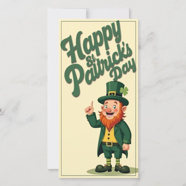 Happy St. Patrick’s Day Cute Leprechaun (Front)