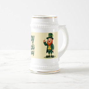 Happy St. Patrick’s Day Cute Leprechaun Beer Stein