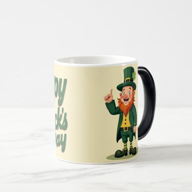 Happy St. Patrick’s Day Cute Leprechaun Magic Mug (Front Right)