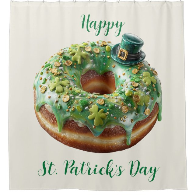 Happy St. Patrick’s Day Donut with Leprechaun Hat (Front)