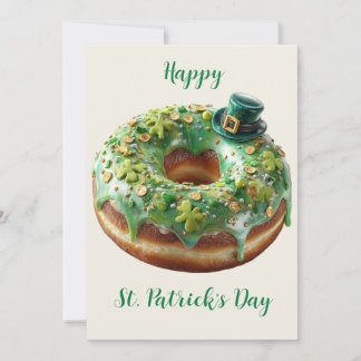 Happy St. Patrick’s Day Donut with Leprechaun Hat Invitation