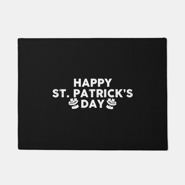 Happy St Patrick s Day     Doormat (Front)