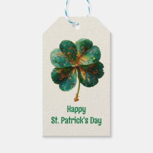 Happy St. Patrick’s Day Elegant Shamrock Gift Tags