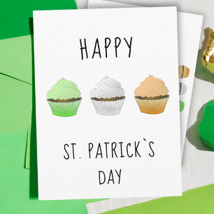 Happy St. Patrick`s day Irland Colour Muffins Postcard