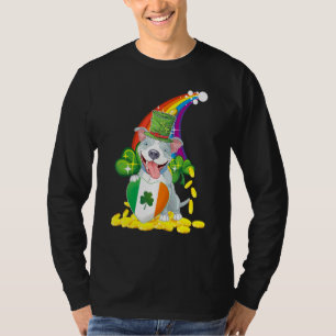 Happy St Patrick S Day Shamrock Irish Pit Bull Dog T-Shirt