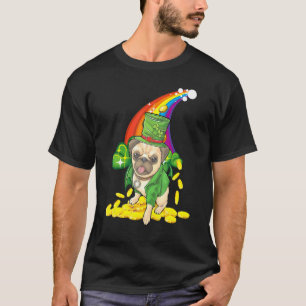 Happy St Patrick S Day Shamrock Irish Pug Dog T-Shirt