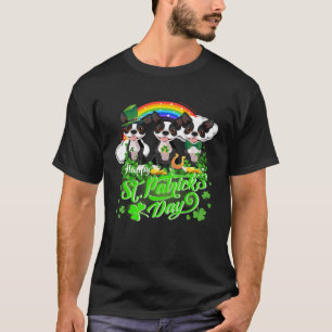 Happy St Patrick s Day Shamrock Leprechaun Boston  T-Shirt