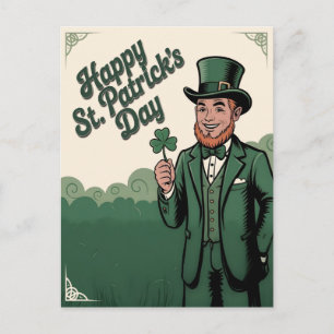 Happy St. Patrick’s Day Vintage Leprechaun Postcard