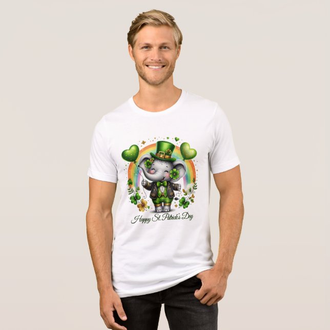Happy St. Patrick’s Men’s  Tri-Blend Shirt (Front Full)